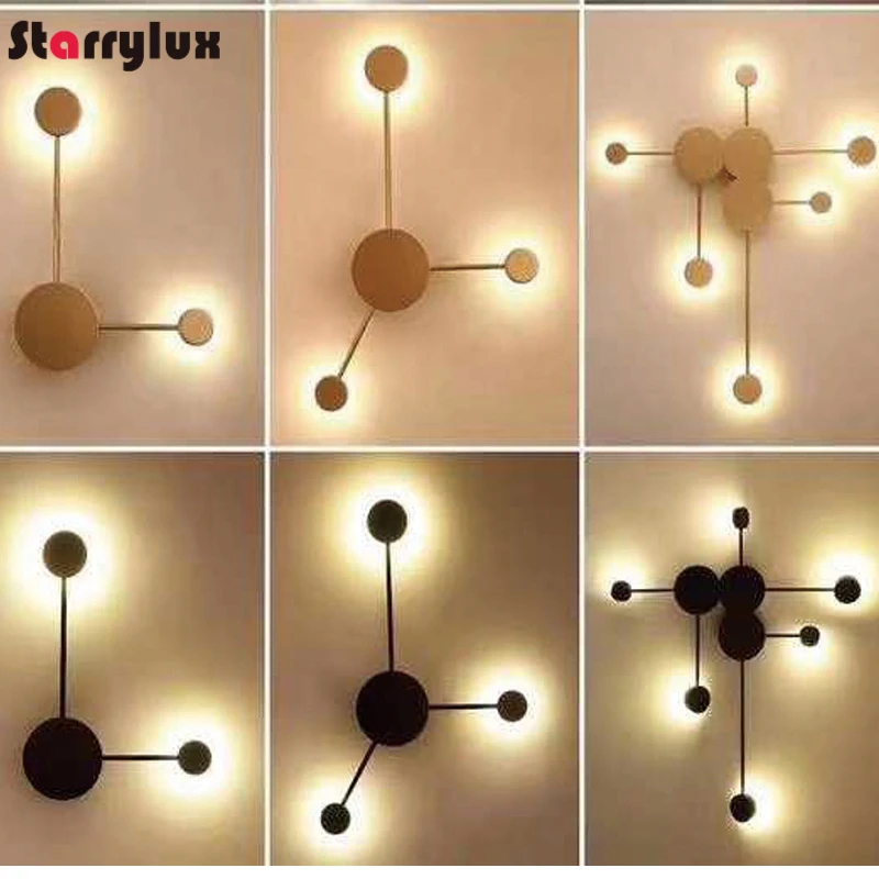 

Wall Light Postmodern Minimalist LED Creative Bedroom Living Room Starry Night Lamp