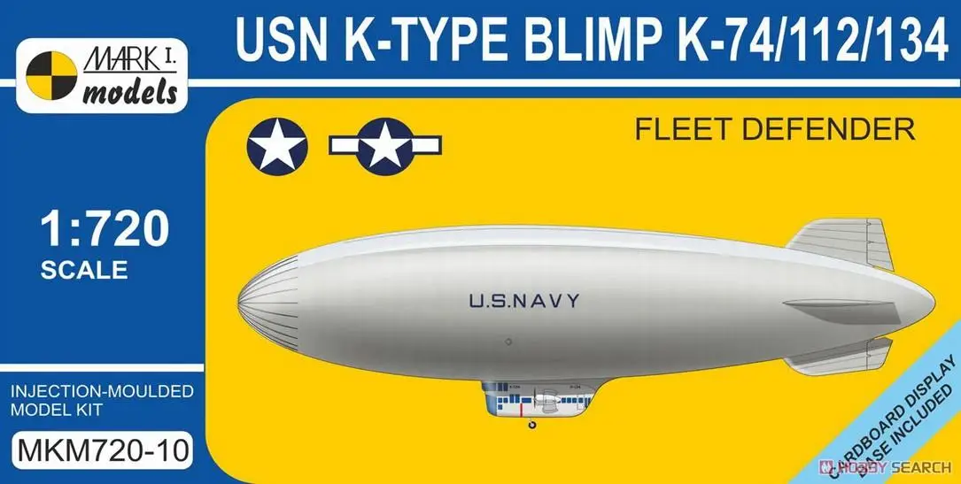 

Mark.I Models MKM720-10 1/720 K-CLASS SOFT AIRSHIP (K-74/112/134) FLEET PATROL NETWORK Model Kit