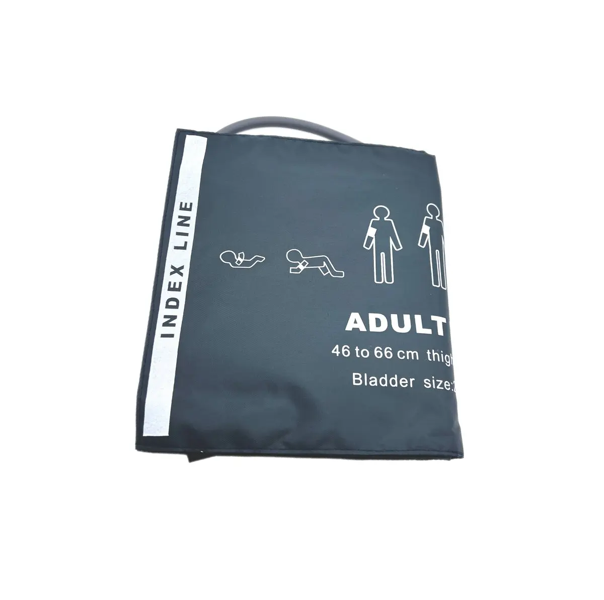 2PCS Blood Pressure Cuff Single-Tube 46-66cm Thigh Arm - Adult Reusable Nylon - CE - Model