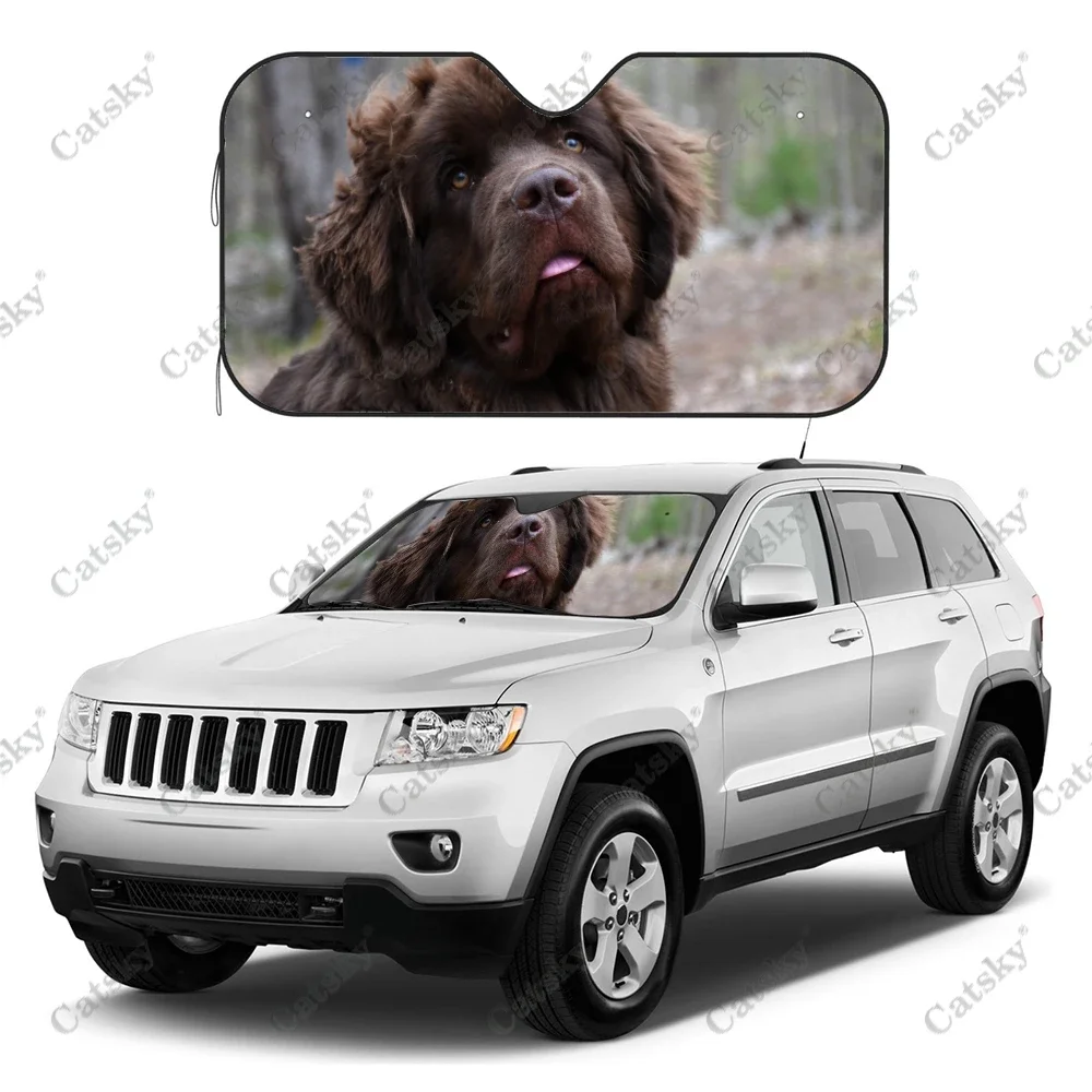 Animal Tibetan Mastiff Car Windshield Cover Sun Shade Universal Folding Block UV Rays Sun Visor Protector for CARS SUV