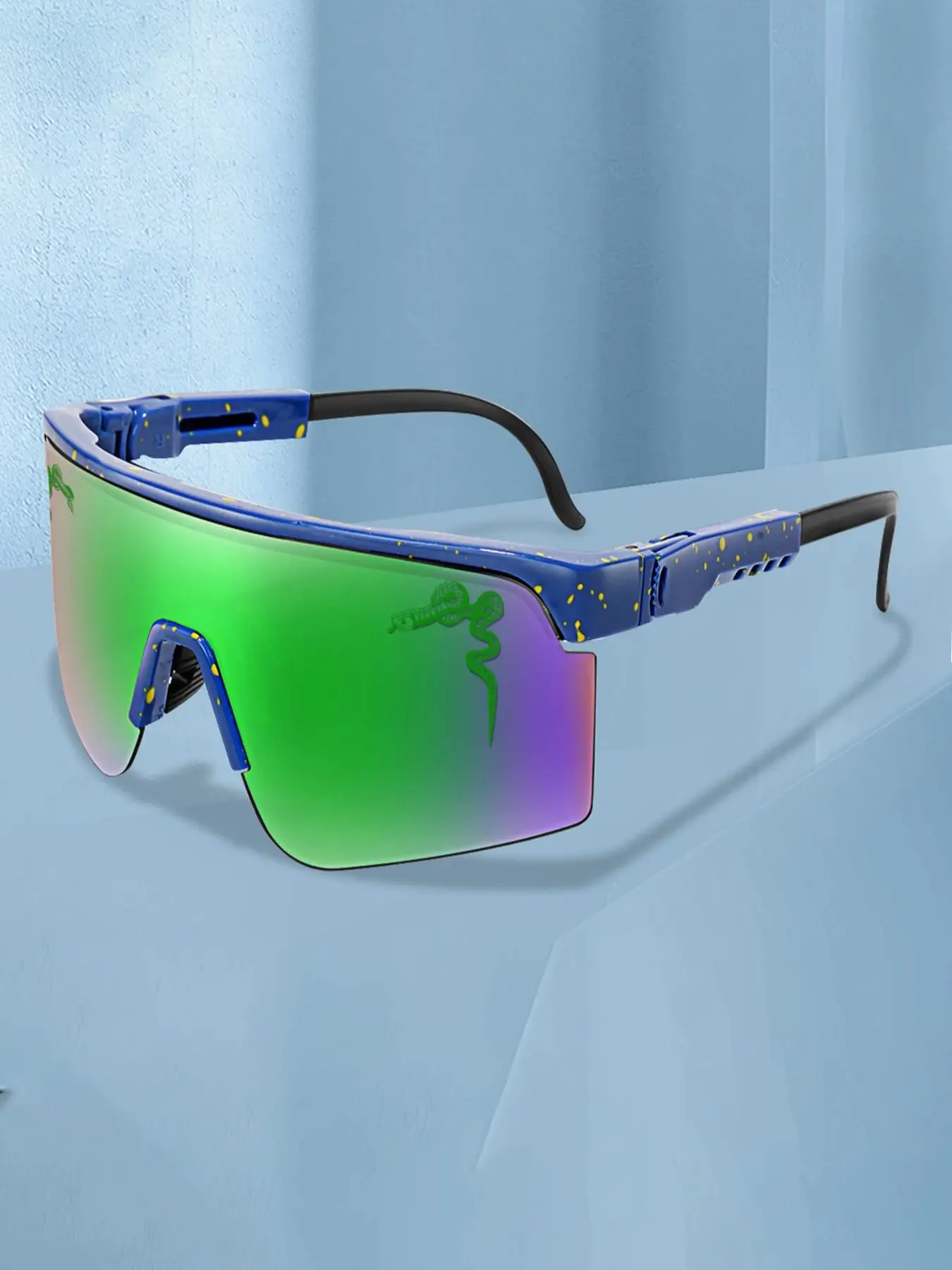 AliExpress LOISRUBY Men's Fashion Large Frame Cycling Sunglasses Fashionable Goggles with Random Dot Decoration for Outdoor Sports Hiking Fishing