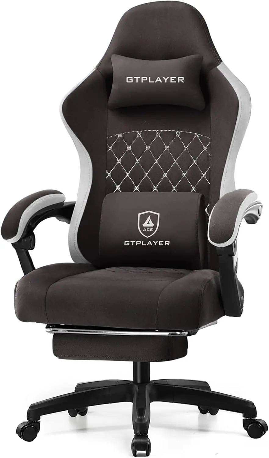 Chair, Computer Office Chair with Pocket Spring Cushion, Linkage Armrests and Footrest, High Back Ergonomic Computer Chair