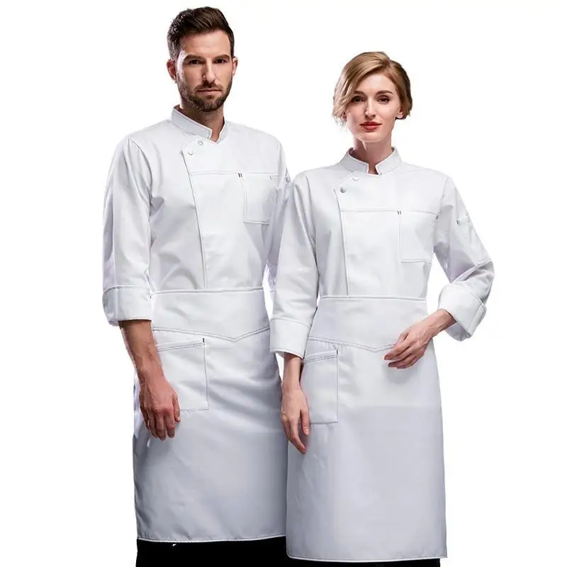 Chef Overalls Mannen Korte Mouwen Zomer Keuken Werkkleding Bakken Gebak Keuken Catering Westerse Chef Lange Mouw Herfst en