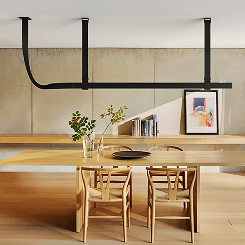 Imagem -02 - Itália Leather Belt Chandelier Modern Minimalista Pendant Light Shop Bar Counter Pendurado Lâmpada para Home Living Room Decoração Led