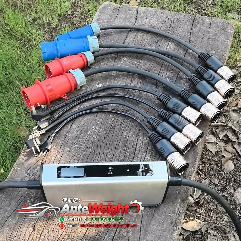 32A 3Phase 22kW Fast Portable EV Charger with Adjustable Current T2 Plug for Electric Vehicles