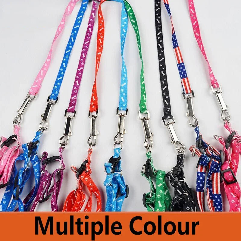 Dog Harness Pet Bone Printing Harness Leash Set Summer Chihuahua Fashion Harness for Small Adjustable Walking Puppy Accessories