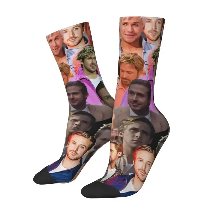 Kawaii Ryan Gosling Collage Socks Men Women Warm 3D Print Sports Football Socks