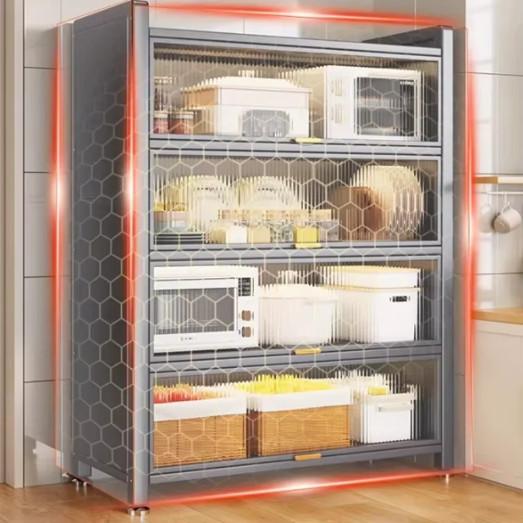 Any Size Custom Sturdy Kitchen Storage Cabinet Rock Slab Countertop Multi Layer Sealed Scratchproof Oilproof Dustproof Organizer