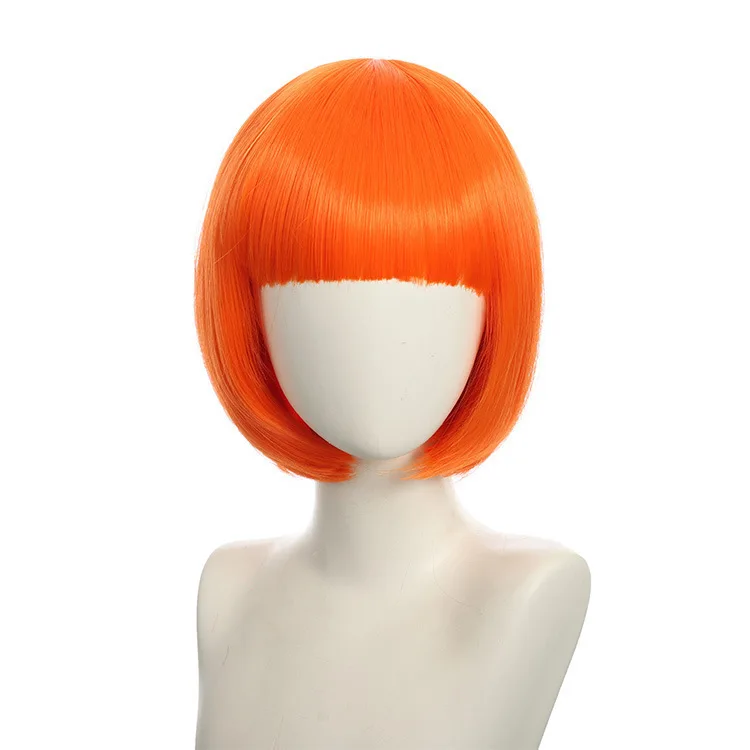 Multi colored cute temperament with wavy natural hair, elegant wig for women, suitable for gift giving