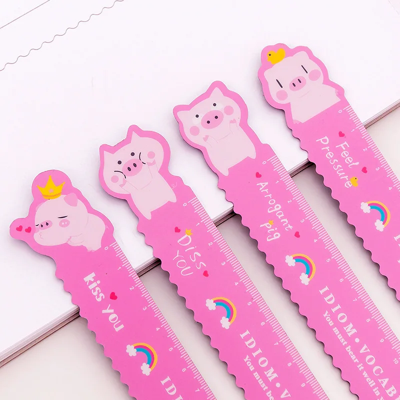 1pcs Cute Cartoon Unicorn Soft Straight Ruler 15cm Bendable Magnetic Ruler Student Measuring Drawing Stationery School Supplies