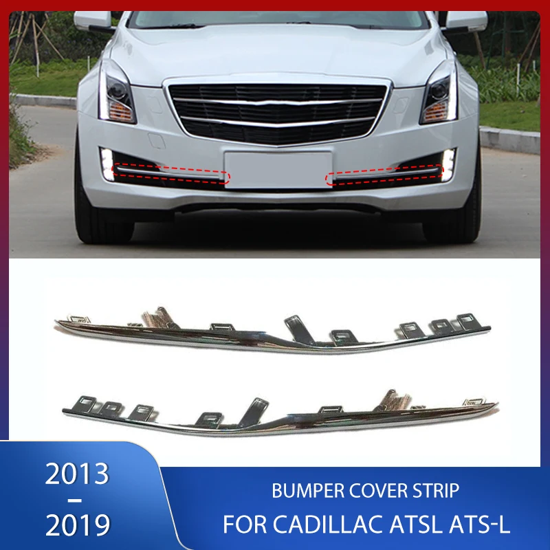 

ABS Chrome Fog Light Cover Trim Bumper Decorative Strips Grille For Cadillac ATSL ATS-L 2013 2014 2015 2016 2017 2018 2019