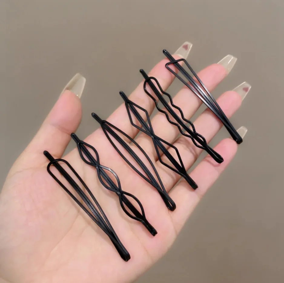 1/20Pcs Simple Black Hairpins for Women Barrettes Headwears Girls BB Clips Headdress Barrettes Korean Hair Styling Accessories