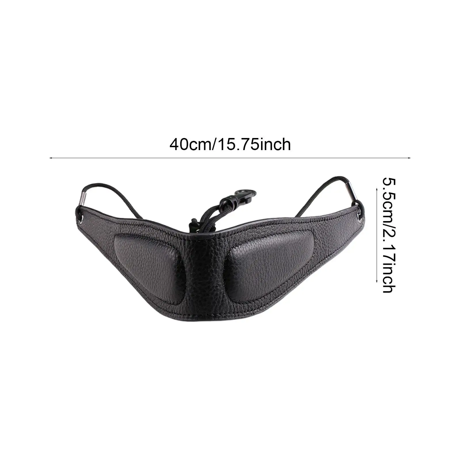 Correa de Saxofón de Cuero PU Premium, Ajustable, Cómoda, con Almohadilla Gruesa, Arnés para Hombro y Cuello, para Saxofón Alto, Tenor y Barítono