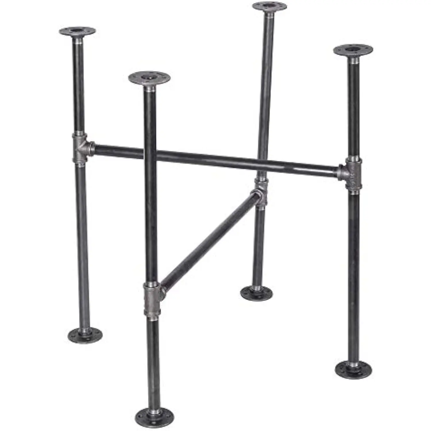 

Industrial Dining Table Base 30 Height Pipe Table Base for Home Office, Basement, Study, Solitaire Design