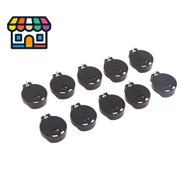10PCS Environmental protection material CR2032 Coin Cell Battery Holder Case Black Coin Cell Button Socket Holder Case