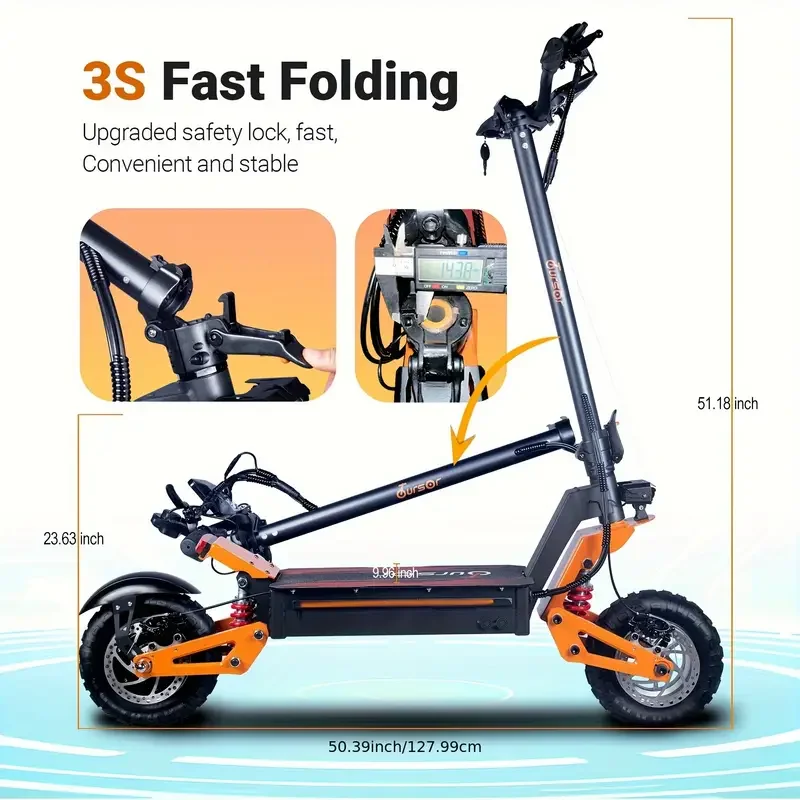 STLF EU US Voorraad Opvouwbare Elektrische Scooter 11 inch Off Road 1200 W 5000 W 6000 w Dual Motor Snelle Snelheid Scooters Grote LCD Scherm Escoo
