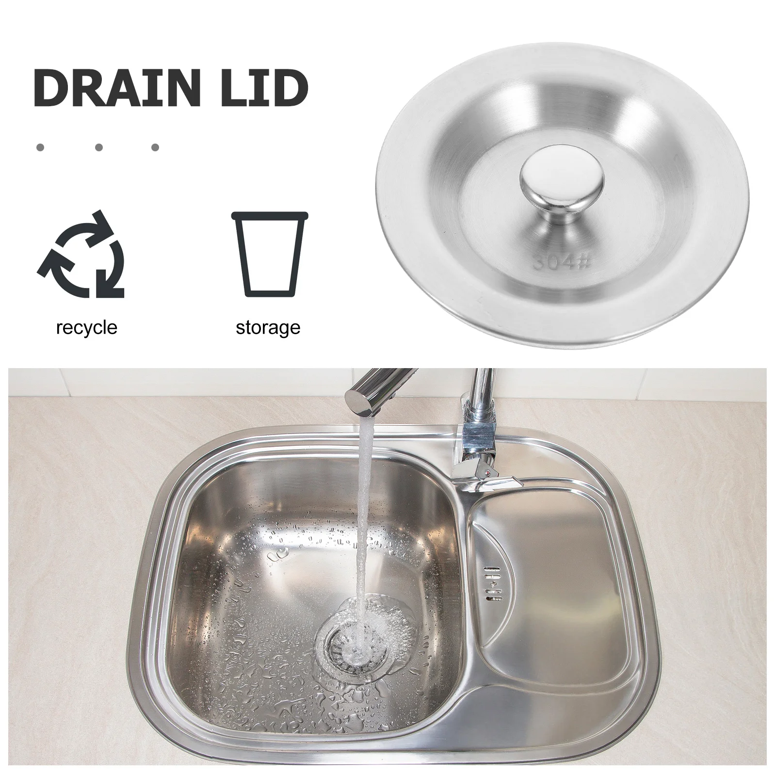 الفولاذ المقاوم للصدأ غطاء للصرف العالمي مصفاة حوض المطبخ غطاء حوض المياه سدادة غطاء للاستخدام المنزلي غطاء بالوعة استنزاف #4