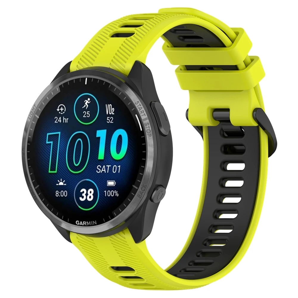 Tali Silikon Dua Warna Cocok untuk Garmin Forerunner 965 955 Aksesori Gelang Pengganti untuk Garmin Forerunner 935 745