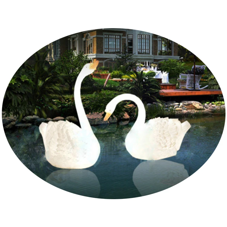 3d LED Swan animal artwork sculpture light motif lamp garden park High quality durable using various out door landscape lighting