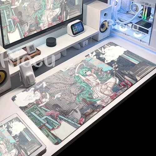 Alfombrilla de ratón grande para juegos Hatsune m-miku, alfombrilla de ratón para PC, alfombrilla de escritorio para Gamer, decoración de oficina, alfombrilla para ratón, accesorios para juegos de deportes electrónicos