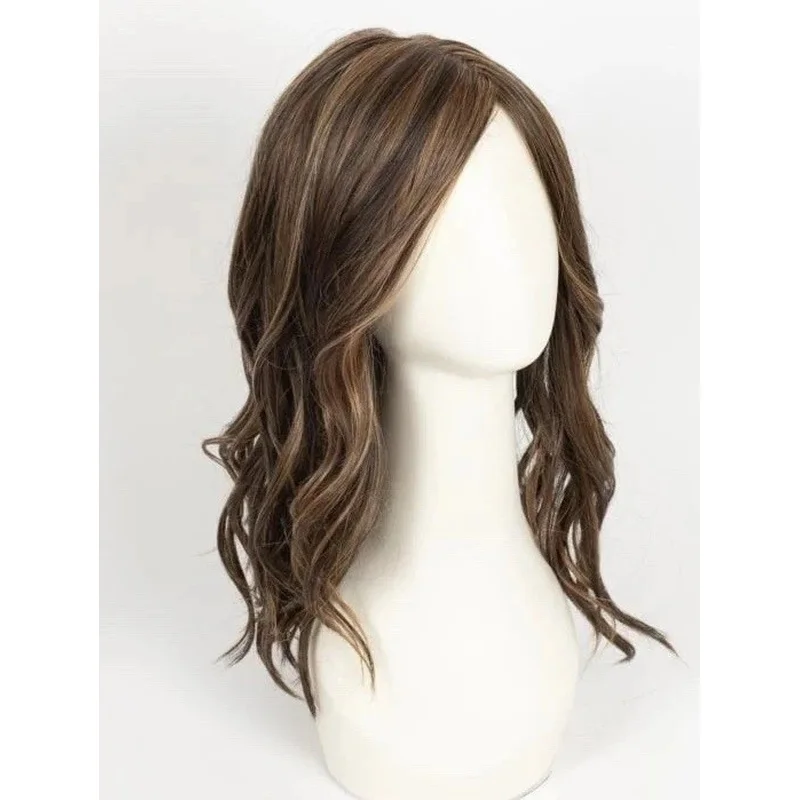 100% Hair New Fashion Women's Natural Brown Wavy Wigs 16 Inch