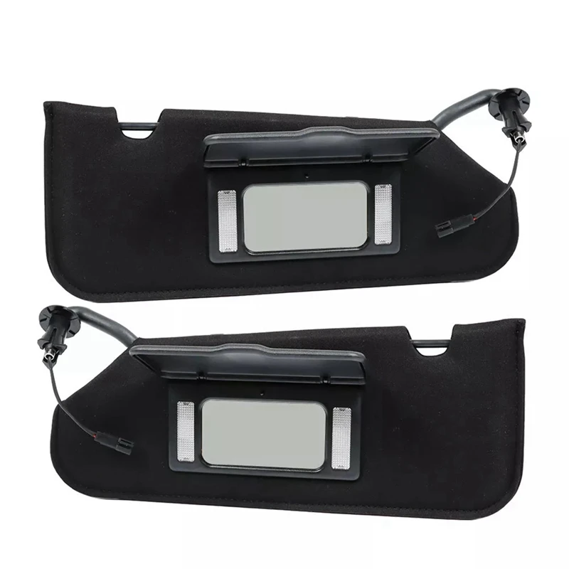 

1Pair Car Sun Visors Shades W/Light Makeup Mirror 23142243 23142245 For Chevrolet Corvette C6 2005-2013 1592388815923886