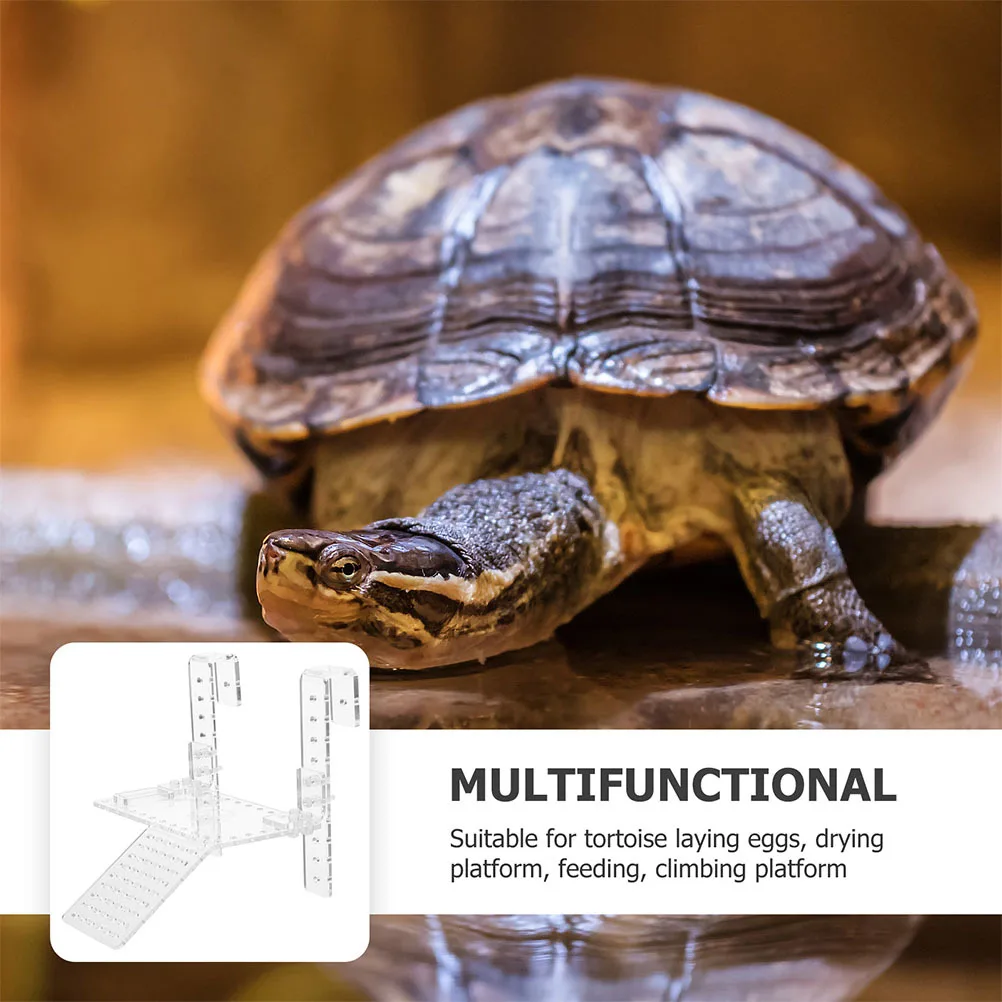

Acrylic Hanging Clear Turtle Basking Platform Climbing Ramp for Turtle Tank Tortoise Floating Platform Terrarium Accessories