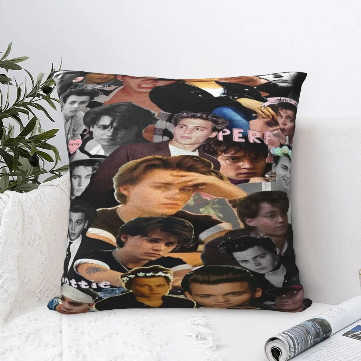 Trendy Living Room Johnny Depp Decoration Pillowcase Accessories Pillow Covers Zipper Multiple Sizes