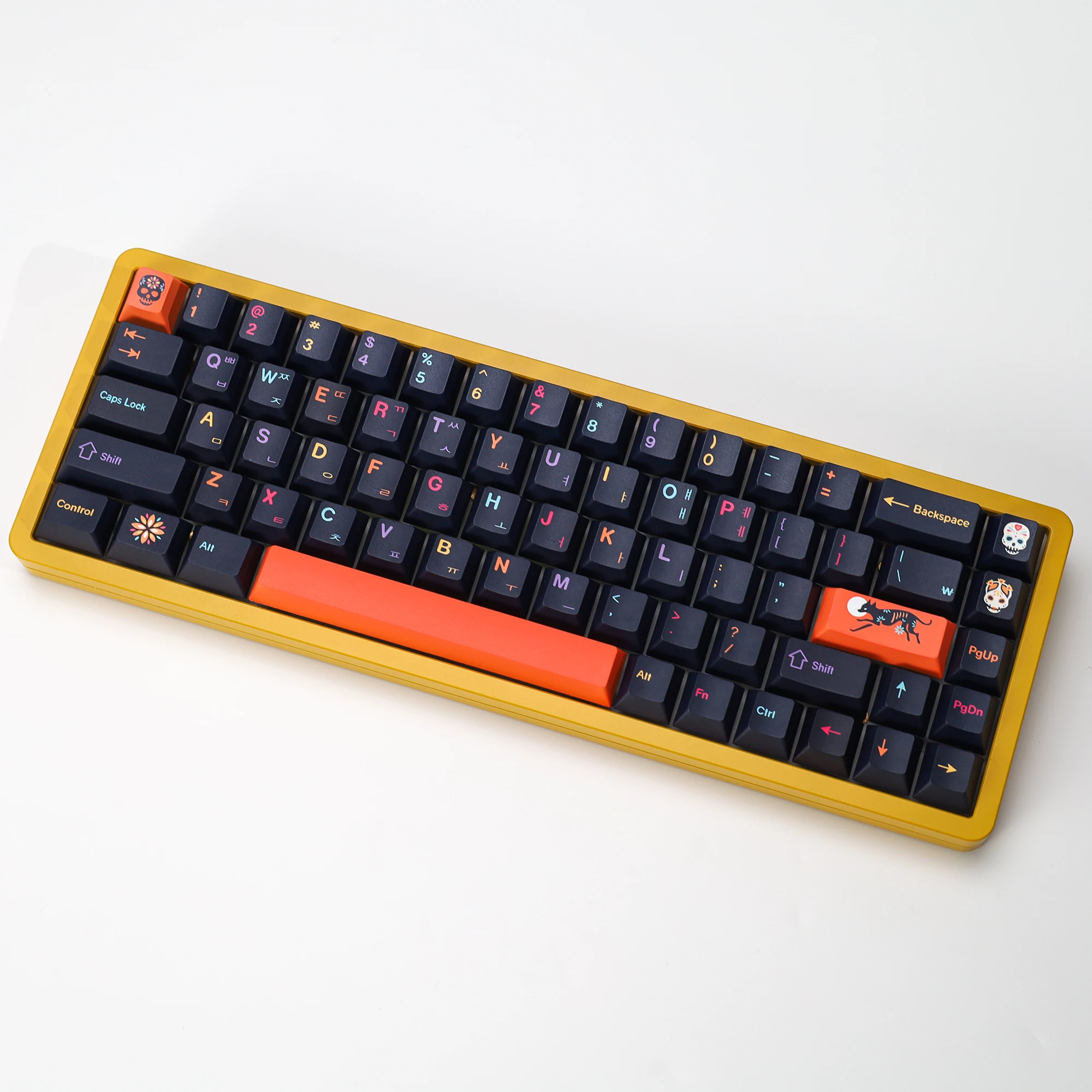 Kbdiy gmk mictlan cereja perfil pbt coreano keycap personalizado alice para mx switch aula gaming 60 teclado mecânico 143 conjunto de tampa chave