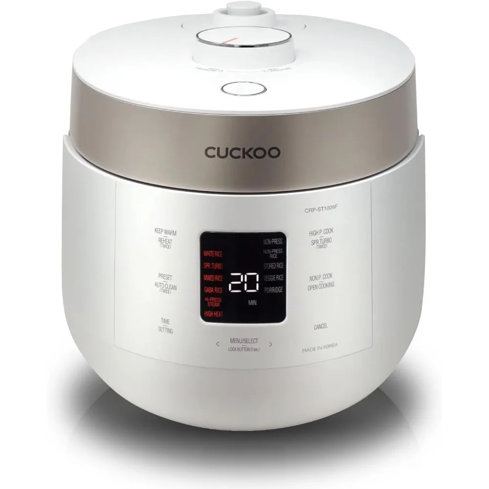 6-Cup (Uncooked) / 12-Cup (Cooked) Twin Pressure Rice Cooker & Warmer with Nonstick Inner Pot, 16 Menu Options,