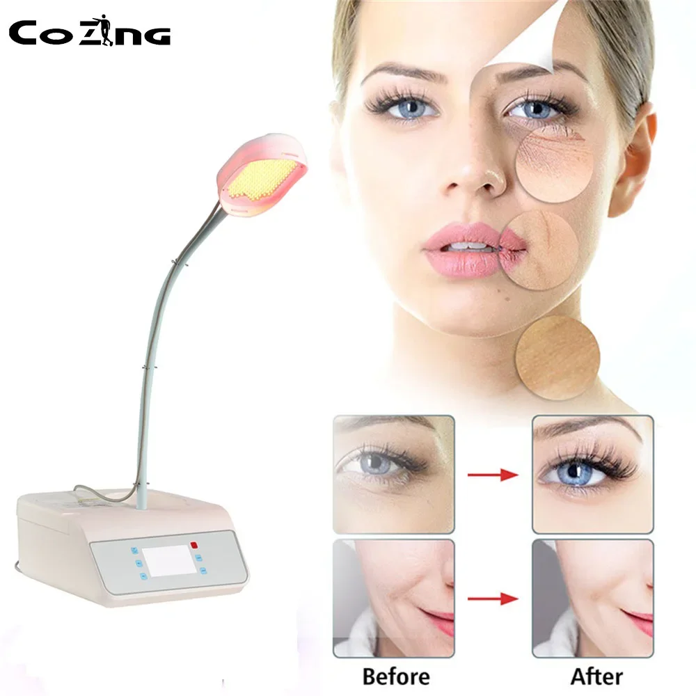 Body Facial Neck Red and Blue LED Light Therapy Machine Skin Rejuvenation Anti Acne Beauty Device Face Lifting Firm Massager