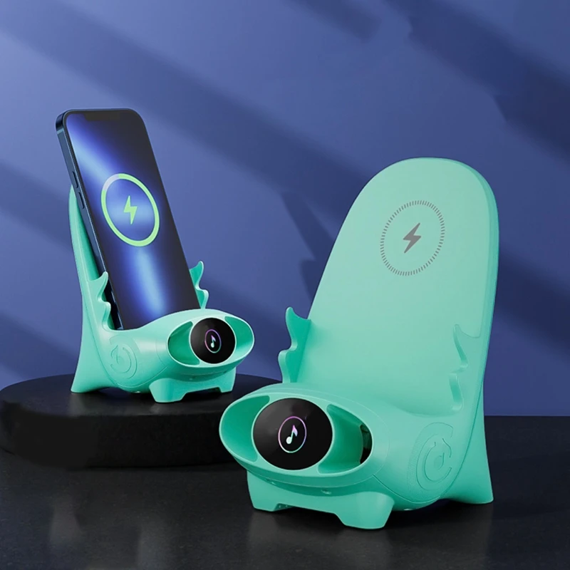 Chair Stand Magnetic Suction Mobile Phone Holder 15W Wireless Charger For Smart Phone With Cable Fast Charging