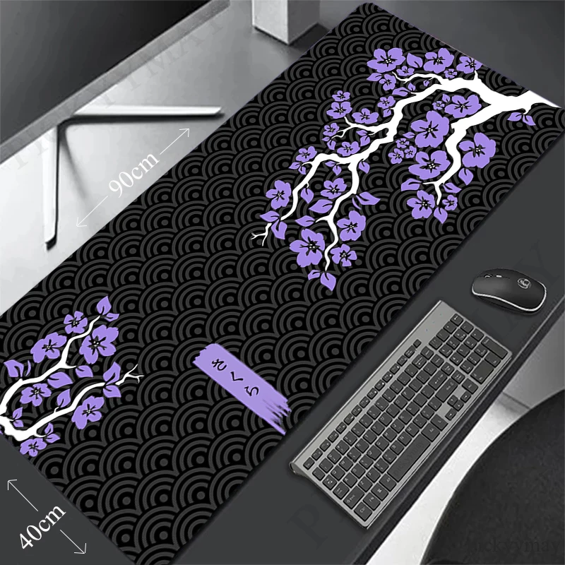 Mouse pad Sakura große Gamer Mauspad Tastatur matte xxxl Maus matte 31,4x11,8 in Gummi Schreibtisch Pad Design Schreibtisch matte Tisch Teppich