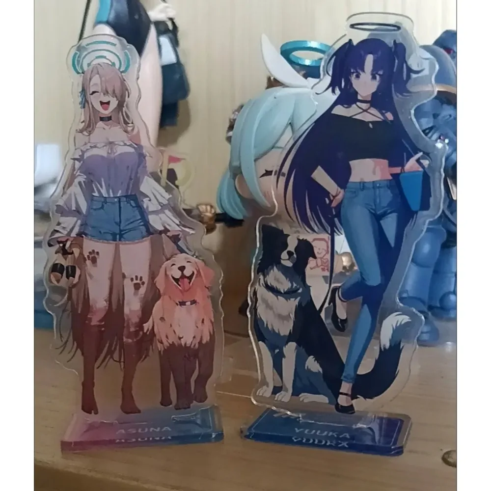 جديد الأزرق الأرشيف الاكريليك حامل الشكل Hayase Yuuka Ichinose Asuna أنيمي الطرفية لطيف موضة حساسة سطح المكتب حلية الهدايا