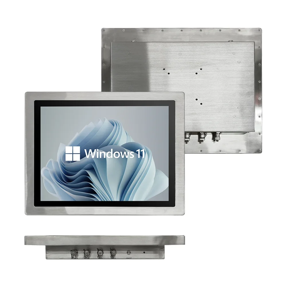 

15 17 19 Inch Waterpoof Embedded Wall Mount Monitor Touch Screen Display I5 I7 21.5 Inch Industrial Computer Panel PC