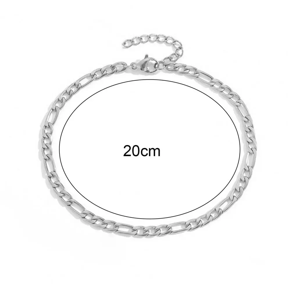 Simple Anklet Women’s Titanium Steel Anklet Adjustable Beach Chain Bracelet Fine Workmanship Jewelry Gift for Summer Everyday