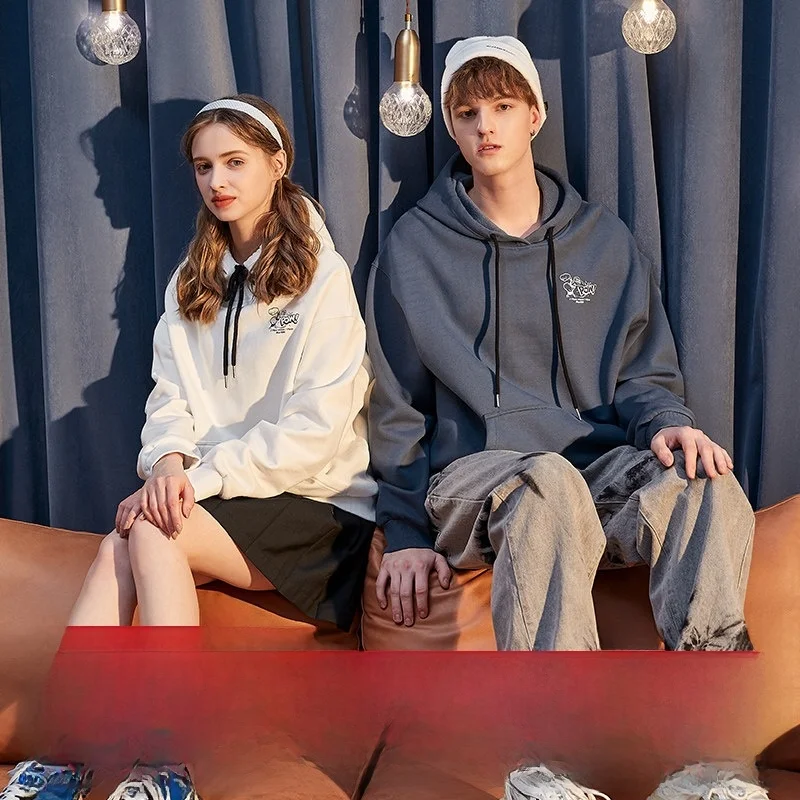 Nova Coleção Primavera: Moletom Casual Solto para Casais - Camiseta Unissex Confortável e Respirável em Algodão e Poliéster, ...