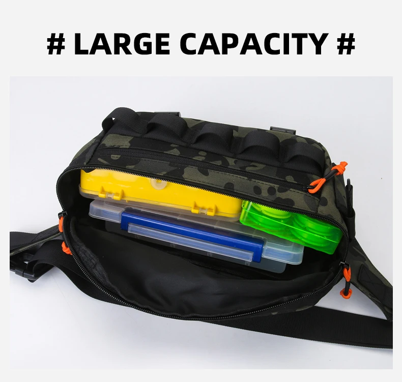 Angeln Brust Taille Tasche Taktische Outdoor Reise Sport Angeln Locken Taschen Jagd Camping Wandern Radfahren Pack Molle Rig Beutel – Detail 10
