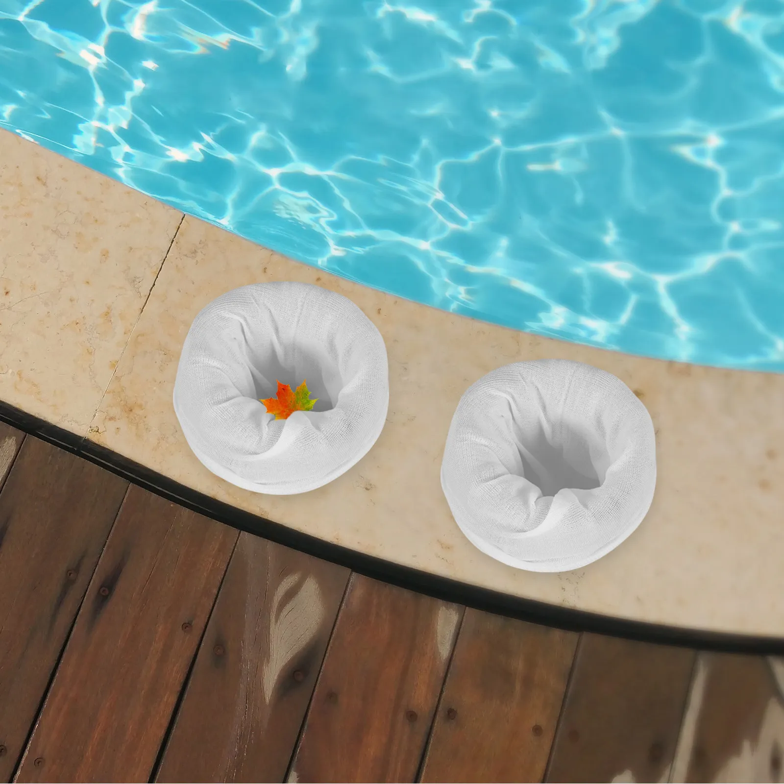20 Piezas de Bolsas de Filtro Elásticas de Poliéster para Skimmer de Piscina, Revestimientos para Cestas de Piscina, Suministros de Limpieza para Spa y Jacuzzi
