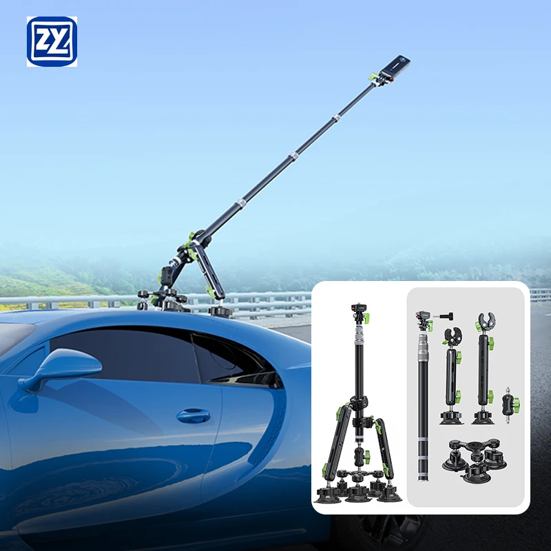 

Retractable Extension Strong Adsorption Triple Suction Cup Mount Flexible Angle Adjustment Action Camera Holder