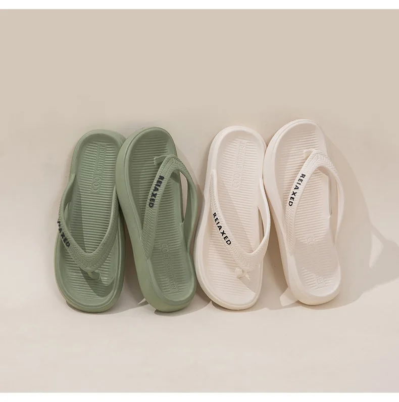 Sommer Neue Paar-Flip-Flops, Dicksohlige Weichsohlige Sandalen, Modische Strandpantoffeln für Damen und Herren – Detail 15