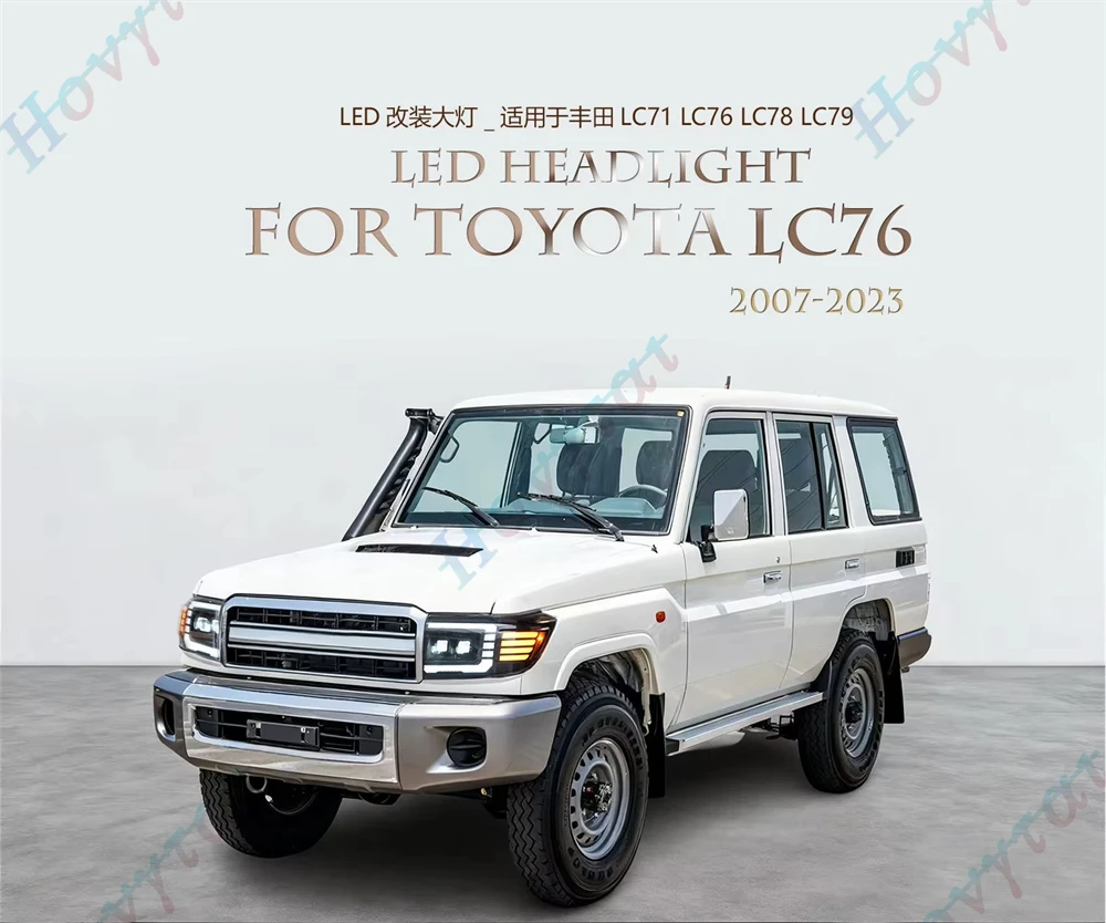 LED Headlights For 2007-2022 TOYOTA Land Cruiser 70 Series LC71 LC76 LC70 LC79 j7 LED Headlamps Front Lamps Turn Signal Lights