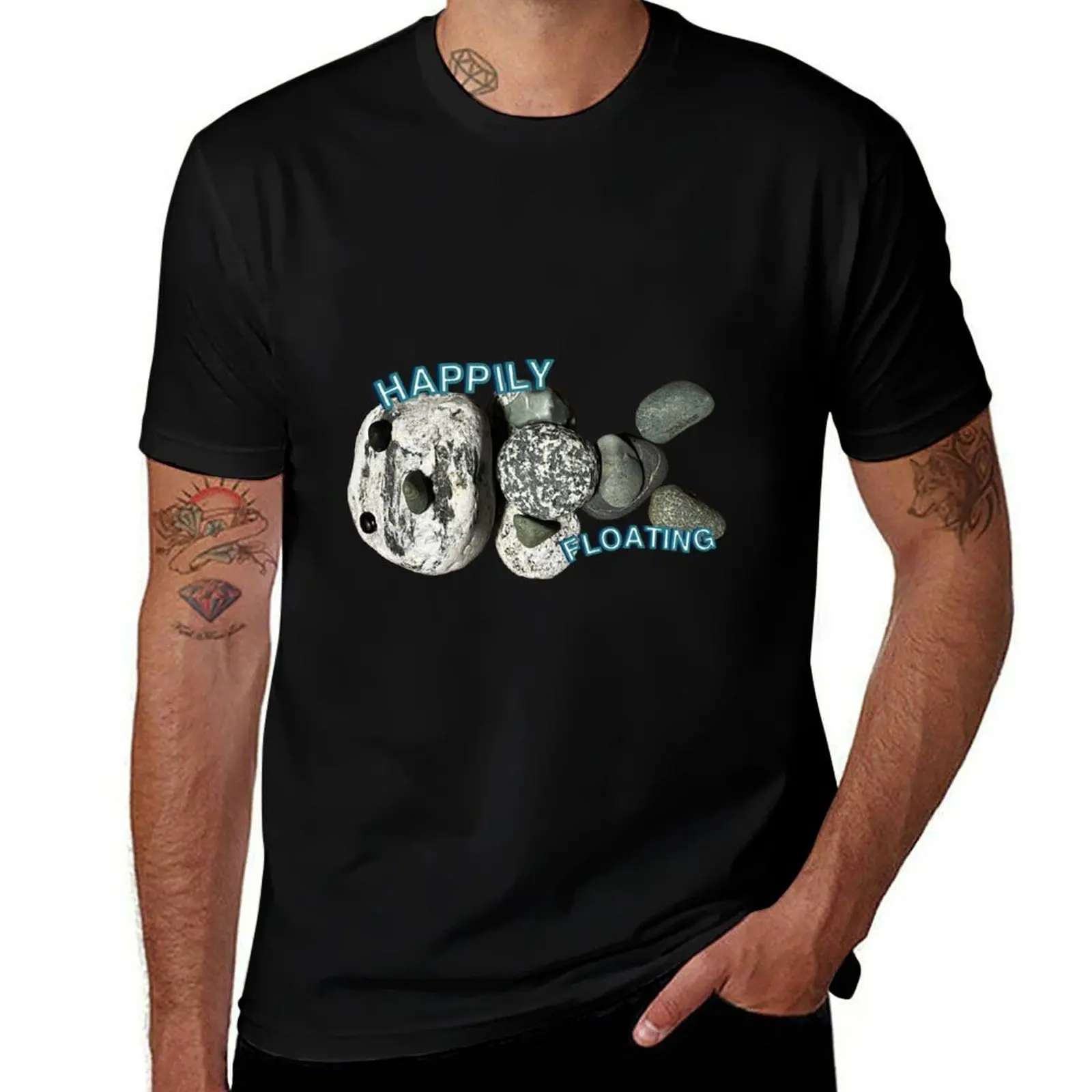 

HAPPILY FLOATING OTTER T-Shirt graphics blacks vintage t shirts shirts graphic tee designer t shirt men
