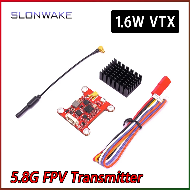 SLONWAKE FPV 1.6W High Power adjustable transmitter module 5.8G 1600mw simulates VTX for fixed-wing UAV