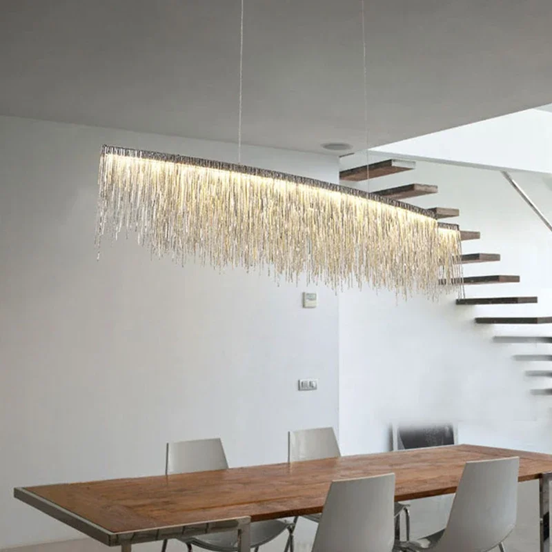 Plafonnier LED Suspendu au Design Nordique Moderne avec Télécommande, Luminaire Décoratif de Plafond, Idéal pour un Hôtel ou un Salon