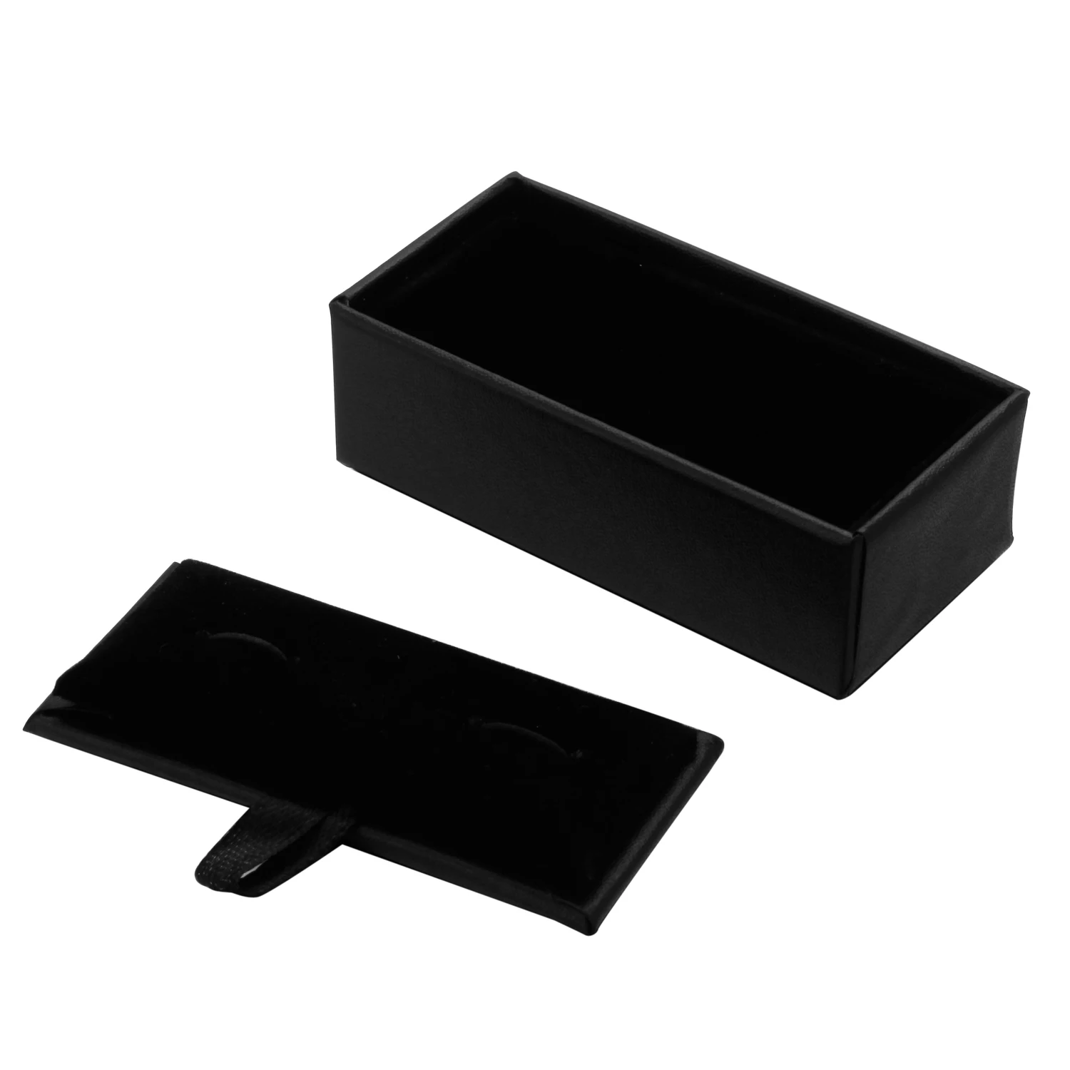 High quality men's Shirt  cufflinks box black rectangular jewelry gift box Wholesale 36*45*85 MM