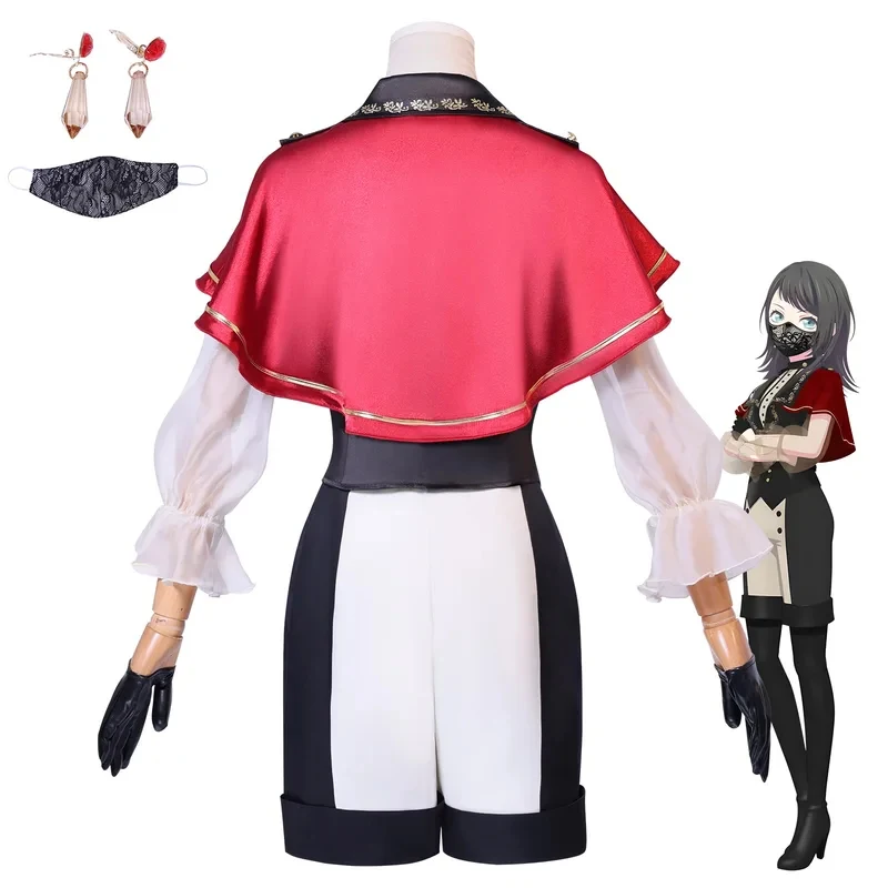 

A;3\v,7'd/BanG Dream!Anime Cosplay Umiri Yahata Ave Mujica Gothic Style Cape Pants Uniform Costume Halloween Christmc;4'b,7'm\1/