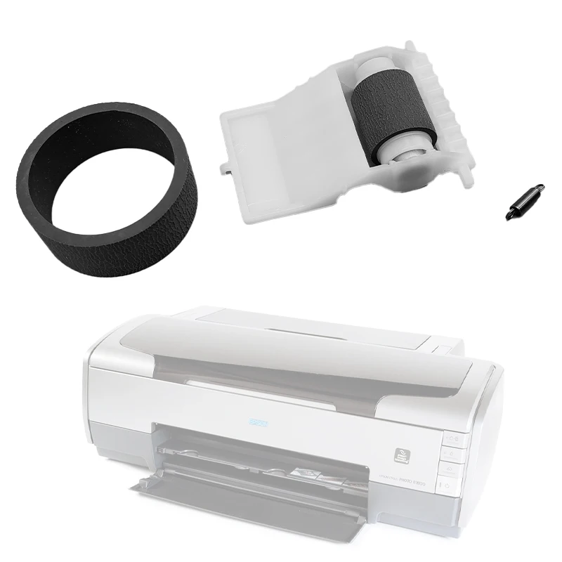 

Ролик захвата бумаги, резиновая шина для Epson 1390 R1800 R1900 R2000 A1430 1500 Вт L1800 L1300 1400 1430, комплекты роликовых захватов для принтера
