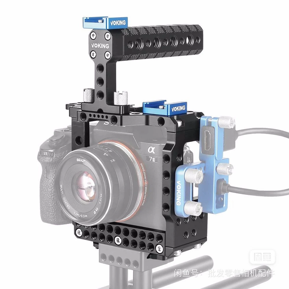 Mcoplus VK-A72K هيكل قفصي الشكل للكاميرا الألومنيوم كاميرا فيديو تلاعب مع قاعدة نوع أركا لسوني A9 A7III A7II A7R III A7R II A7S II كاميرا #2