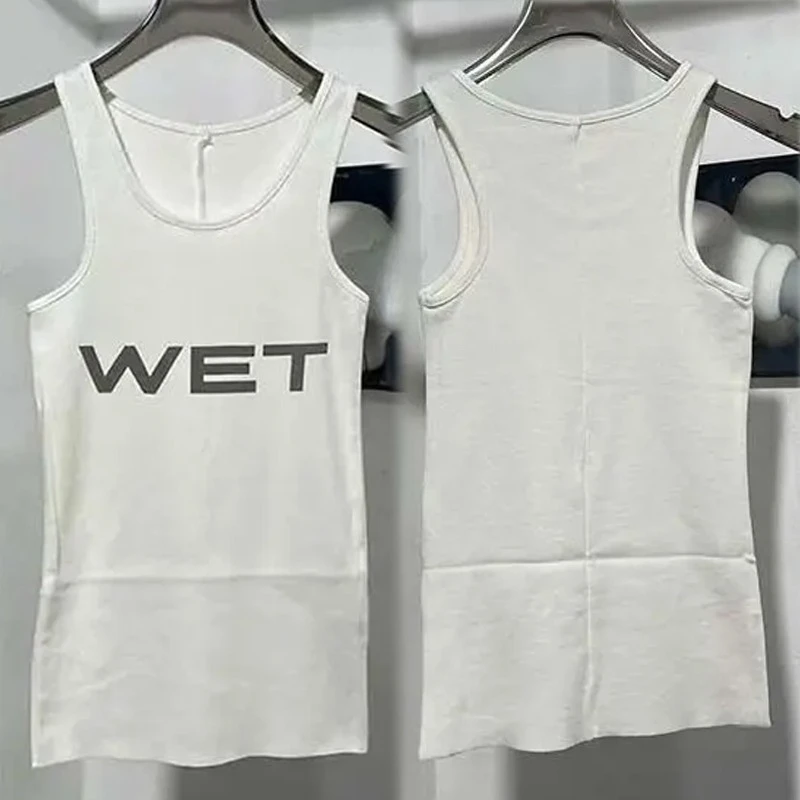 

Лидер продаж, жилет KANYE WEST, футболки WET с буквенным принтом, одежда для занятий спортом, бегом, йогой, женские топы на бретелях Kanye West